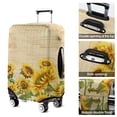 thumbnail image 5 of Beige Sunflower Handwriting Pattern Luggage Cover Fashion Suitcase Cover Baggage Covers Fit 25-28 Inch Luggage (Go Travel), 5 of 5