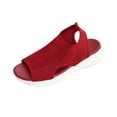 thumbnail image 2 of Viluyesy Comfort Sandals for Womens, Soft Sole Breathable Wide Width Spring Summer Fashion Casual Shoes Red US9, 2 of 7