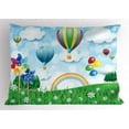 thumbnail image 2 of Ambesonne Pinwheel Pillow Sham, Spring Field Fantasy, 26" X 20", Multicolor, 2 of 2