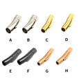 thumbnail image 4 of Qarigey de cuero de acero inoxidable, conector de cuerda, brazalete para adultos, extremo del cordón, tapa, punta, fabricación de joyas, Ropa, zapatos y accesorios Miscelánea Negro 4 mm Qarigey AP015610-06B, 4 of 6