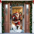 thumbnail image 5 of Christmas Door Curtain Decoration, Waterproof Polyester Door Cover with HD Festive Print, Full-Door Holiday Photo Backdrop, Tool-Free Hanging for Home Storefront Window Hallway, 5 of 6