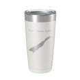 thumbnail image 1 of Coldwater Lake Map Tumbler Travel Mug Insulated Laser Engraved Coffee Cup Washington 20 oz White, 1 of 1