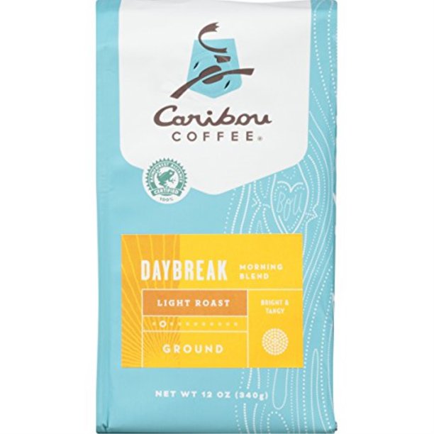 caribou coffee, daybreak morning blend, ground, 12 oz. (2 pack