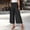 A275 Black, variant on Linen Loose Fit High Waisted Culottes for Women Cotton Wide Leg Capris Boho Cropped Trousers Summerwear