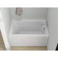 thumbnail image 2 of Vanity Art Acrylic Alcove Bathtub with 3 Side Tiling Flange, 48 x 32 inches Slip Resistant Surface 121-Degree Backrest Shower Tub, Reinforced Fiberglass Right Drain Soaking Tub, 2 of 9