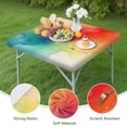 thumbnail image 4 of Colorful Tie Dye Ink Splash Pattern Square Fitted Tablecloth with Elastic Edge,Square Table Cover,Washable Elastic Table Cover for Home Kitchen Party Decor 36"x36", 4 of 6
