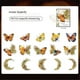 thumbnail image 4 of Retro Notebook Decoration Material Stickers DIY Decorative Sticker for Notebook Labels, Amber Butterfly, 4 of 5