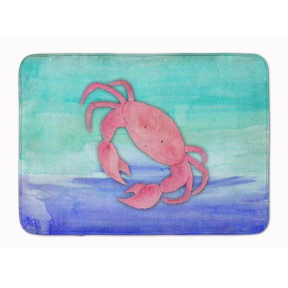 Crab Watercolor Machine Washable Memory Foam Mat