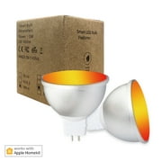Zemismart Homekit WiFi MR16 LED Light Bulb, 5W,  RGBCW Dimmable Lamp, Voice Control, Spotlighting Color Changing, 2 Pcs