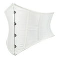 thumbnail image 4 of KHONTS Underbust Corset Tops For Women Halloween Outfits Lace Up Waist Cincher Shape For Historical Reenactments Themed Parties White XS, 4 of 9