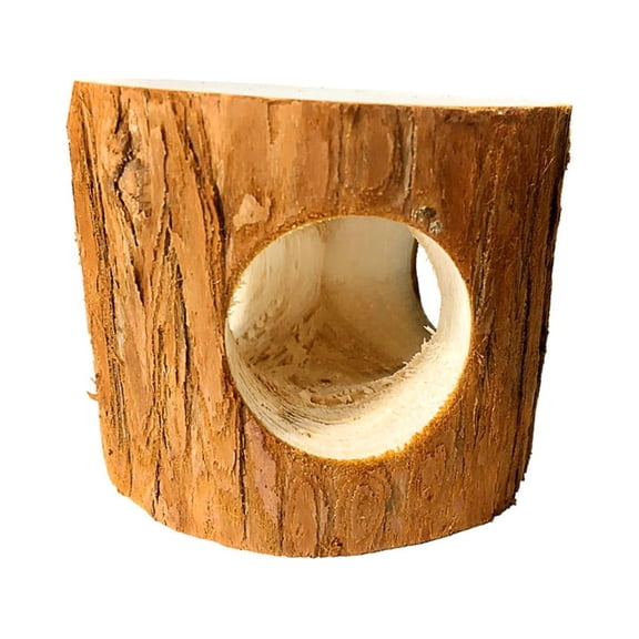 Barhoo Hamster Tunnel Toy Wooden Nest Small Pet Entertainment Tunnel Molars Chewing Toy Leisure Exercise Tube Hideout for Hamsters Gerbils Small Animals Cage Accessories Pet Rodent Plaything
