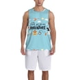 thumbnail image 4 of Easygdp Let's Go on an Adventure Men's Mesh Basketball Jersey Quick Drying Sleeveless Shirts Fitted Muscle Tank Tops Sport Round Neck T-Shirt - Small, 4 of 9