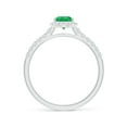 thumbnail image 2 of ANGARA Natural Pear-Shaped Emerald Halo Engagement Ring in 14K White Gold for Women (Size-7x5mm) | May Birthstone, Birthday, Anniversary, Jewelry Gift for Women | Natural Emerald Ring, 2 of 9