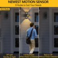 thumbnail image 2 of Luces de pared para exteriores SHIMR con sensor de movimiento LED, paquete de 2, 2 of 8