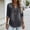 Dark Gray, variant on Shirts for Women Casual Women's Denim Blouse Casual V Neck 3/4 Sleeve Loose Tunic Top Vintage Washed Jean Shirt with Side Slit Black 2X