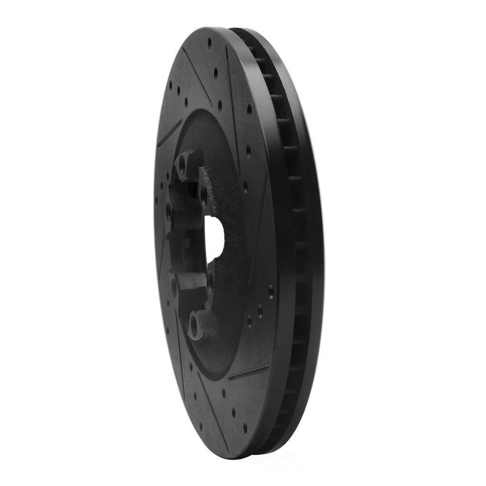 Dynamic Friction Company 633-48057R DFC Brake Rotor - Drilled And Slotted - Black