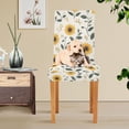 thumbnail image 4 of Yayeee 4 Pack Dining Chair Covers Stretch Parson Chairs Slipcovers Seat Protector, Sunflower Pattern, 4 of 6