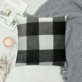 thumbnail image 2 of COMIO  Halloween Farmhouse Buffalo Check Plaids Throw Pillow Covers Soft Soild Decorative Home Decor Outdoor Cushion Case for Sofa Bedroom  Black and White, 2 of 5
