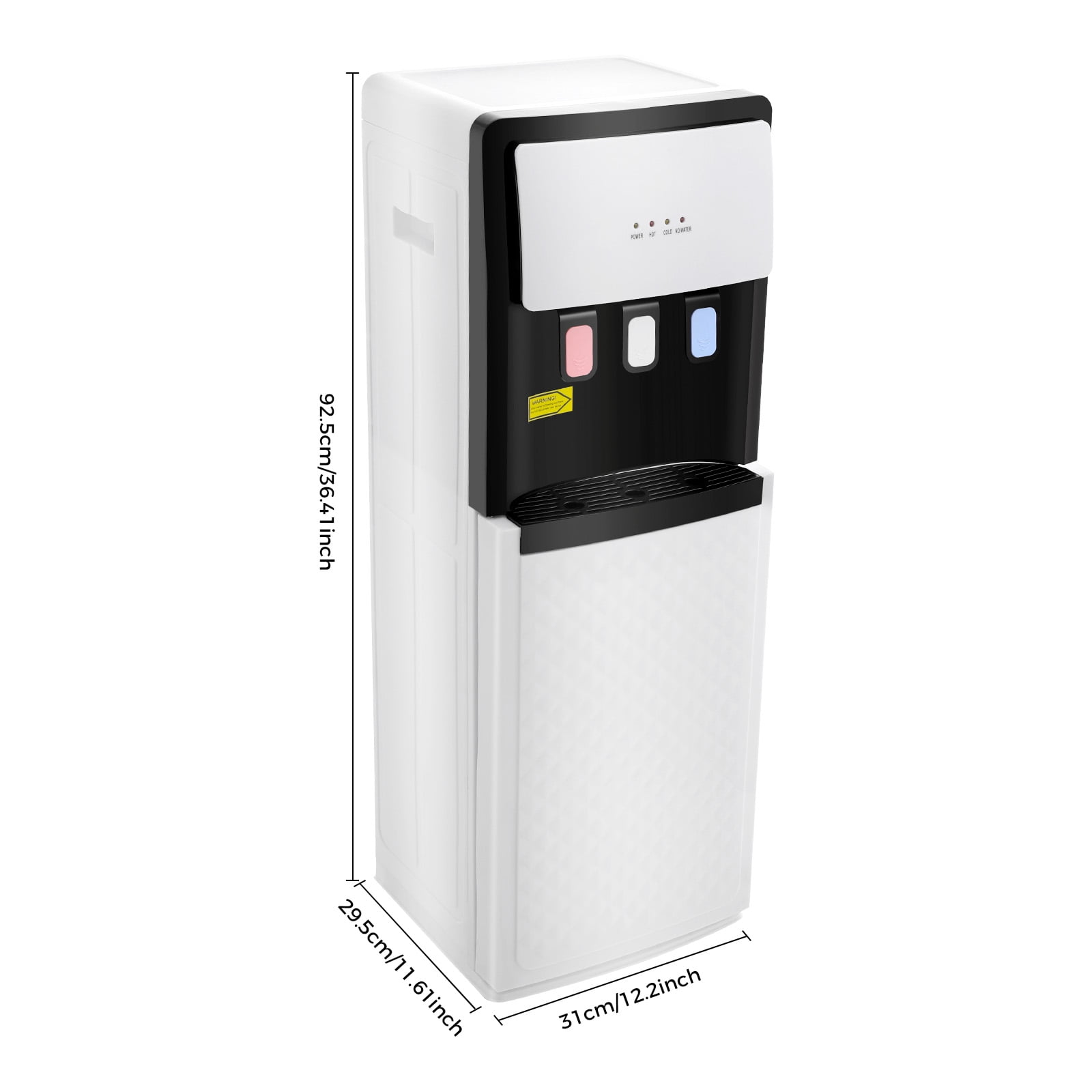 PP Bottom Loading Water Dispenser Hot & Cold Standing Water Dispenser Water Cooler Dispenser with Indicator Lights Lower Water Loading Design Floor Standing Mount Type