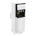 thumbnail image 2 of Bottom Loading Water Cooler Dispenser, 110 v Hot & Cold Standing Water Dispenser with LED Display & 3 Temperatures for Home, Office, Living Room (White), 2 of 16