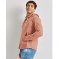 thumbnail image 2 of Hanes Originals Hoodie Men's Tri-Blend Henley Hooded Sweatshirt Long Sleeve 3 Button, 2 of 6