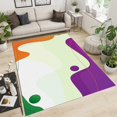 thumbnail image 1 of Color Oil Painting Large Area Rugs, Art Lines Runner Rugs, Non-Slip Floor Throw Mat, Rectangle Carpet for Living Room, Bedroom, Hallway Front Entrance, Kitchen, Dining, 4' x 6', 1 of 7