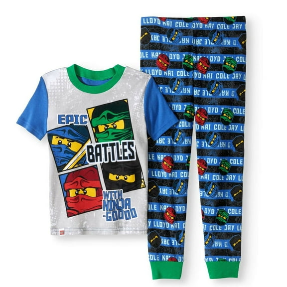 Lego Ninjago 2 PC Short Sleeve Tight Fit Cotton Pajama Set Boy Size 6