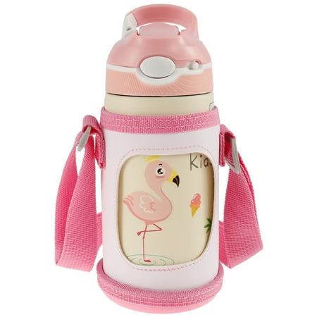 

Littleduckling Kids Water Bottle 300ML Double Walled Insulated Toddler Sport Kettle Stainless Steel Leak-proof Portable Children Water Cup with Straw Lid for School Travel Camping