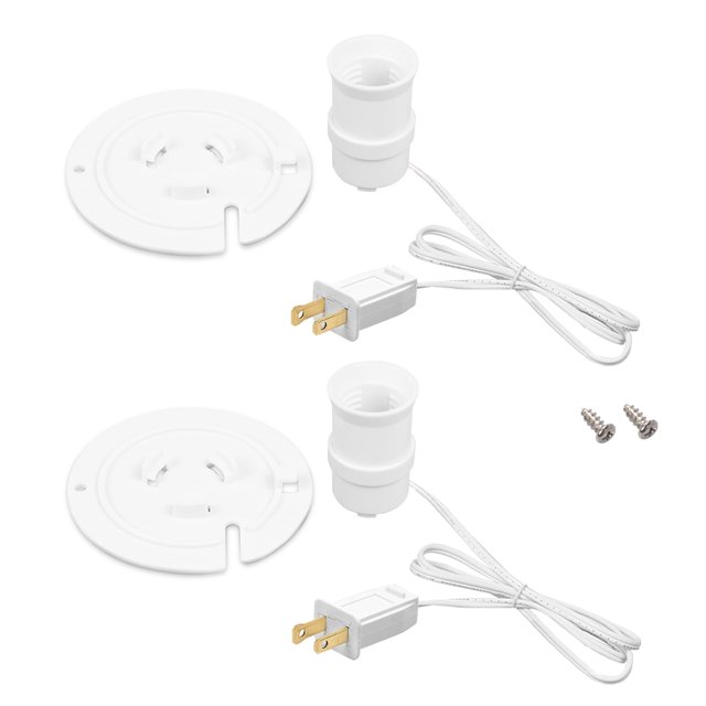 Juego de 2 juegos de luces moldeadas por soplado Norward, cable E27 E26, 1,7 m