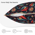 thumbnail image 3 of KLL Paisley1 Decorative Throw Pillow Covers Velvet Soft for Couch Sofa Bedroom Living Room Outdoor (No pillow core)- 20"x20", 3 of 5