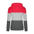 thumbnail image 2 of UAMVSH Plus Size Hooded Sweatshirts for Women Casual Long Sleeve Drawstring Tunic Pullover Color Block Hoodie Tops with Pockets(4X-Large,Red), 2 of 4