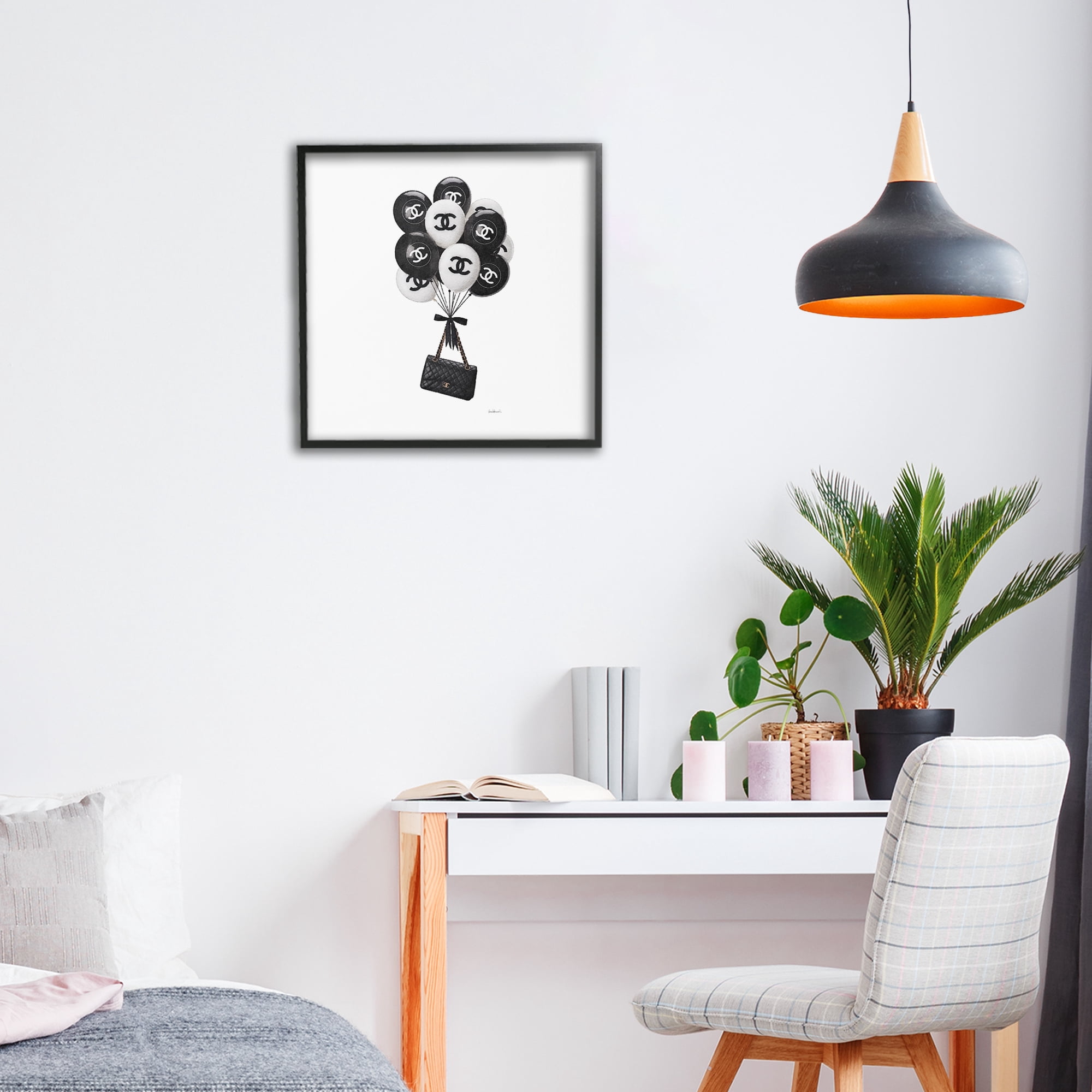 Stupell Industries Chic Balloons & Purse Black Framed Giclee Art, design by Amanda Greenwood