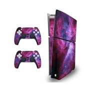 PlayStation 5 Slim Upgraded 3TB PCIe Gen 4 NVNe SSD Gaming Console Disc Drive Version AMD Ryzen Zen 8 Core CPU with Wireless Controller, Customized Full Body Skins - Phantom Black - PS5 Disc Slim