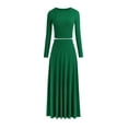 thumbnail image 1 of Conjunto de 2 Piezas PRETTYGARDEN Vestido Verde de Punto Acanalado Talle M, 1 of 7