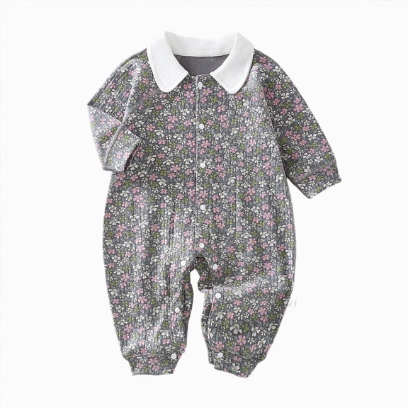 Gubotare Baby Boy Newborn Clothes Newborn Baby Boy Girl Football Outfit Print Long Sleeve Jumpsuit Cotton Romper One Piece Fall Outfit 0 3 6 9 12 18 24 Months (Grey,12-18 Months)