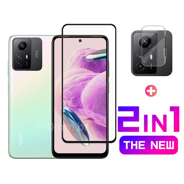 2 En 1 Redmi Note 12S Mica Protector de Pantalla Vidrio Cristal Templado Para 12 11 10 Pro Plus Max + 4G 5G 10S 11S 5G