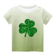 thumbnail image 4 of T-Shirt Imprimé de la Saint-Patrick pour Enfants, Col Rond à Manches Courtes, 95 % Polyester 5 % Élasthanne, Tissu Doux et Respirant, Tenue Décontractée pour Garçons et Filles de 3 à 14 Ans, 4 of 9