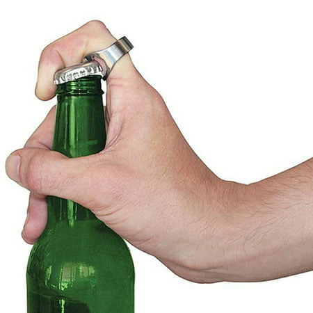 

BetterZ 4Pcs Cool Men Stainless Steel Finger Ring Bottle Opener Bar Pub Party Beer Tool Gift