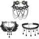 thumbnail image 1 of Gargantilla de encaje gótico Retro negro para mujer y niña, 3 uds., banda para el cuello, 13 pulgadas oso de fresa Electrónica, 1 of 4