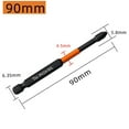 thumbnail image 2 of PH2 Impact Screwdrivers Bit Magnetic Alloy Steel Cross Screwdriver Bit 25-150mm, 2 of 8