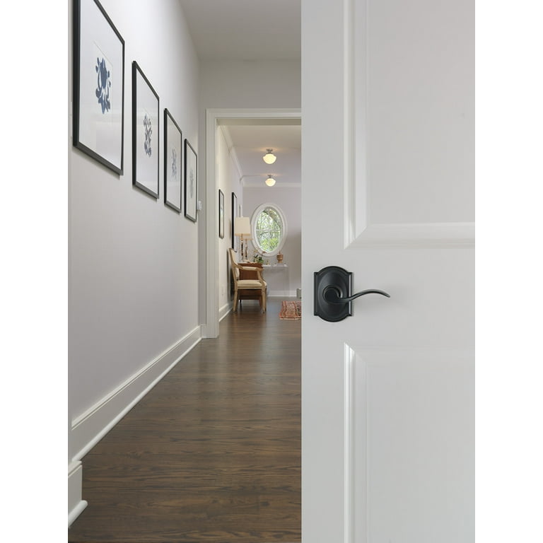 Accent Aged Bronze Privacy Bed/Bath Door Lever with Camelot Trim Accent Aged Bronze Privacy Bed/Bath Door Lever with Camelot Trim