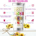 thumbnail image 2 of Best Teacher Christmas Gifts, Teacher Appreciation  Gifts for Women, Back to School Gift for Teacher, Sunflower Gifts for Teacher, Tumbler, Pen, Keepsake, Unique Gift Idea, 2 of 7