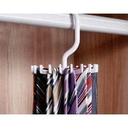 Luxtrada Wooden Tie Hanger and Belt Hanger Horizontal Necktie Holder Organizer and Storage Rack with 24 Hooks for Tie Rack Holder Scarfs Camisoles Black Walmart