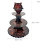 thumbnail image 3 of Cateissary Soporte para cupcakes de fiesta de Halloween, soporte circular de 3 capas para donas con temática de calabaza y murciélago, Mostrada gato negro, 3 of 6