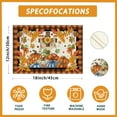 thumbnail image 5 of Fall Cross Pumpkin Maple Leaves Plaid Placemats Set of 4 Table Mats for Party Home Kitchen Dining Thanksgiving Table Decorations 12x18 Inch, 5 of 5