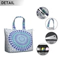 thumbnail image 3 of Hippie Retro Style Large Capacity Tote, Zippered Travel Bag with Interior Pockets, Boho Chic Design for Moms and Professionals, 3 of 5