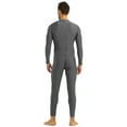 thumbnail image 3 of Eandarui Mens Spandex Zentai Gymnastics Full Body One Piece Jumpsuit Bodysuit Costume Unitard Grey XL, 3 of 7