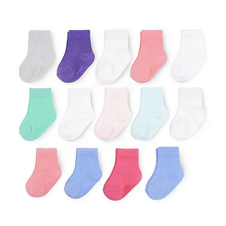 

Fruit of the Loom Size 6-12M 14-Pack Grow & Fit Flex Zones Stretch Socks in Pink