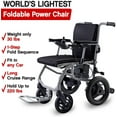 thumbnail image 4 of Culver Mobility - KANO - (only 35lbs) Foldable Electric Wheelchair, Travel Size, User-Friendly - Black, 4 of 13