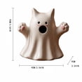 thumbnail image 4 of Halloween Ghost Decor Cat Ghost Figurine Spooky Cute Kitty Ghost Statue Resin Tabletop Sculpture Centerpiece for Mantel Shelf Desk Living Room Home Decoration, 4 of 6